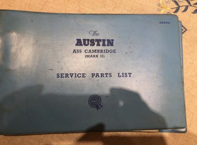 Austin A55 Cambridge (Mark ll) Service Parts List