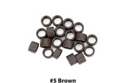 Micro Rings With Screw For Hair Extension I Tip Beads - 4.5mm - Brown #5