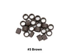 Micro Rings With Screw For Hair Extension I Tip Beads - 4.5mm - Brown #5
