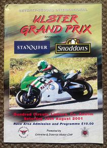2001 Ulster Grand Prix Programme - Motorcycle Racing - Dundrod Circuit, Antrim