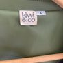 Stunning Kiwi & Co Olive Green Faux Leather Jacket size L Image 2