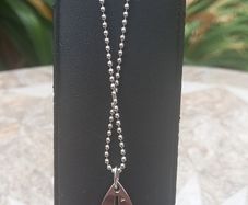 Vintage Sisley 925 Sterling Silver Surfboard Pendant with Ball Chain
