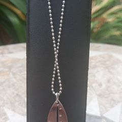 Vintage Sisley 925 Sterling Silver Surfboard Pendant with Ball Chain