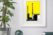 Yellow Poolbeg1 large framed print, by Helen Mathews