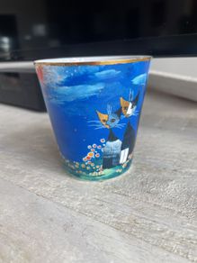 Gobel very fine Designer hand painted  trinket Cup