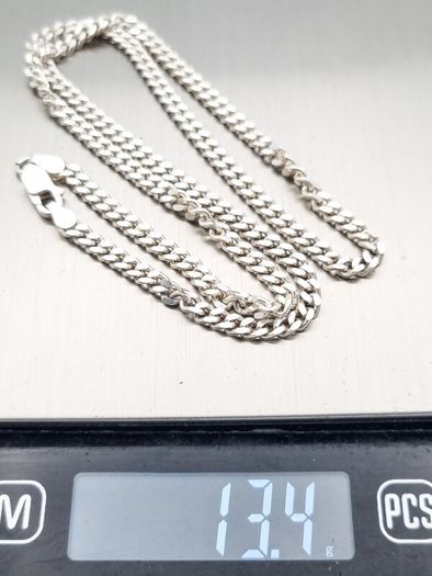 Signed 925 Silver Curb Link Chain