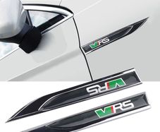 2Pcs VRS 3D Metal Stickers For Skoda OCTAVIA A7 VRS MK2 MK3 A5 Superb 3 2 Rapid Kodiaq Karoq Fabia Kamiq Car Styling Accessories