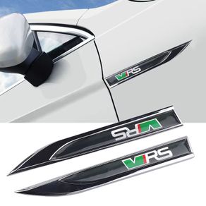 2Pcs VRS 3D Metal Stickers For Skoda OCTAVIA A7 VRS MK2 MK3 A5 Superb 3 2 Rapid Kodiaq Karoq Fabia Kamiq Car Styling Accessories