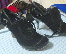 Irregular Choice Abigail's 3rd Party Black and Polkadot Bow
