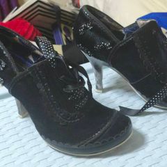 Irregular Choice Abigail's 3rd Party Black and Polkadot Bow
