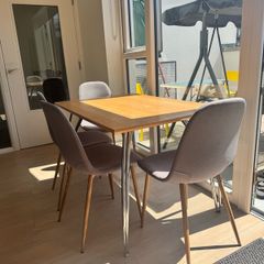 Modern Wooden Dining Table Seats 4