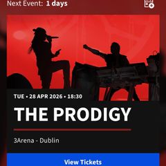 Prodigy Tickets x4 3 arena