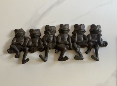 Decorative Cast Iron Frog Wall Hook