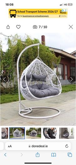 New Garden Rattan Hanging Swing Egg Chairs / Delivery