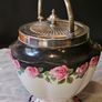 Exquisite Antique Crescent China  Biscuit Barrell Jar Caddy Image 3