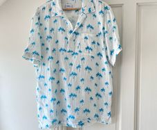 Zara Men's Relaxed Fit Palm Tree Shirt
