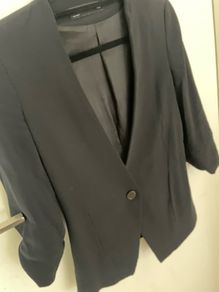 zara black blazer xs