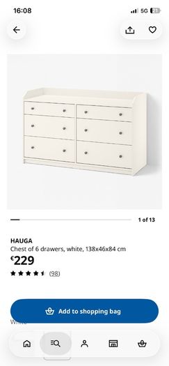 IKEA hauga drawers