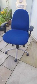 Blue ergonomic adjustable office chair