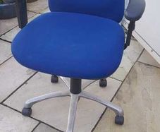 Blue ergonomic adjustable office chair