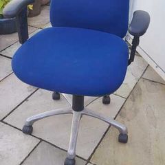 Blue ergonomic adjustable office chair