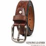 Unisex Genuine Leather Tooled Belt Vintage Floral Western Leather Belt Image 10