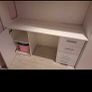 White high sleeper bed with desk, wardrobe and storage steps Image 3