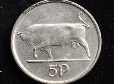Ireland - 1995 - ERROR - 5 Pence  - Bull - High Grade - KM.22 - [2025]