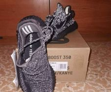 Full Black reflective Yeezys
