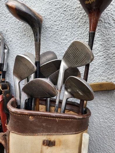 Antique golf clubs. Three bags and thirty clubs . ONE LOT ONLY .