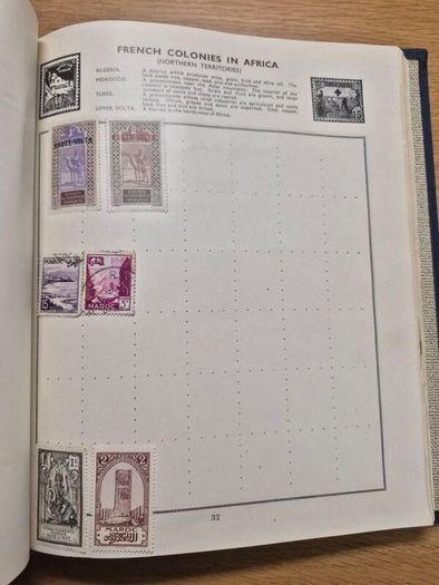 stamp album with stamps of the world