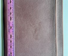 leather briefcase a4 document folio portfolio holder dark brown