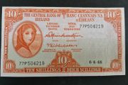 10 Shillings Lady Lavery 1968 Banknote
