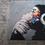 Monkey With Headphones DJ Banksy Image 2