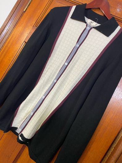 Sacred Hawk men's  Cardigan Knitted Shirt Size small