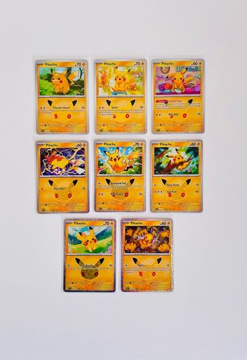 Pokemon TCG 30th Celebration Pikachu Cards Lot English