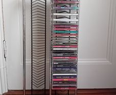 CD/DVD Stand (x80), black + chrome effect
