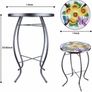Patio Side Tables Outdoor, 14" Mosaic Patio Accent Round Glass (MULTIPLE DESIGNS, SEE PHOTOS) Image 6