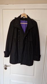 Redherring black wool coat