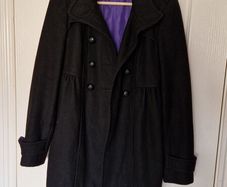Redherring black wool coat