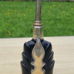 Art Deco Metal Perfume Bottle