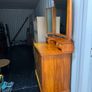 Stamped Harris Lebus Satin Walnut Chest/Dressing Table (c. 1910) - Detachable Mirror Image 7