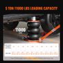 5 Ton/11000 lbs Pneumatic Jack with Heightened Column for Sedan Image 2