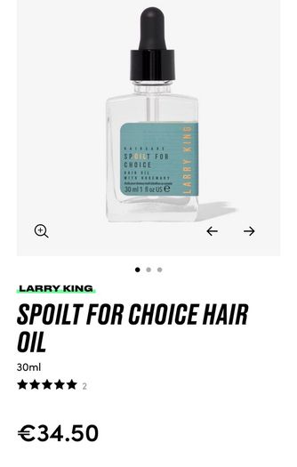 Larry King Spoilt For Choice Hair Oil New