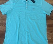 BNWT Mens Andre Turquoise Polo Shirt Large