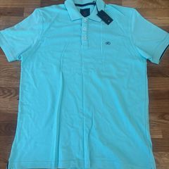 BNWT Mens Andre Turquoise Polo Shirt Large