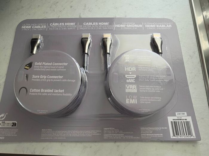 Sanus HDMI cable 2 pack (NEW)