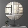 Round Mirror Frameless Glass Stick On Wall Mirror, 40cm Circle Bathroom Mirror Decorative Mirrors for Bathroom Living Room Entryways Hallway Dressing Table Image 3