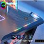 120 x 55 cm Gaming Desk with LED Lights, Gaming Table Thickened Z Shaped, Gamer Desk with Carbon Fiber Coated, Gaming PC Desk, Computer Desk Easy to Assemble, Carbon Fiber Black Image 3