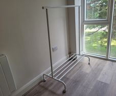 IKEA RIGGA clothes rail in white